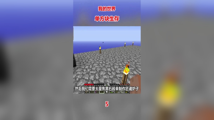 我的世界单方块生存，获得了钻石