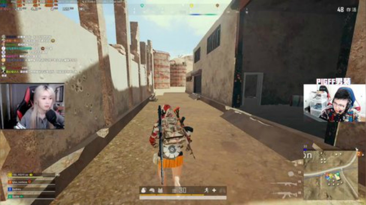 我在斗鱼看pigff直播绝地求生