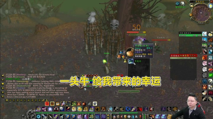 魔兽世界怀旧服：一头牛给我带来的财富，非常幸运的一次邂逅！