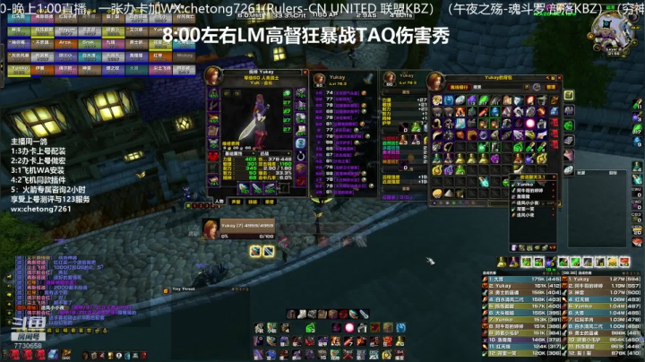 【2020-11-25 21点场】魔兽李佳琦：LM高督狂暴战TAQ伤害秀