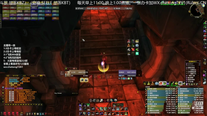 【2020-11-25 17点场】魔兽李佳琦：7:30LM高督狂暴战TAQ伤害秀