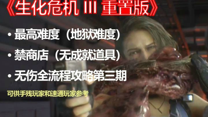 【子御】妹纸玩家《生化危机3重置版》最高难度（地狱难度）