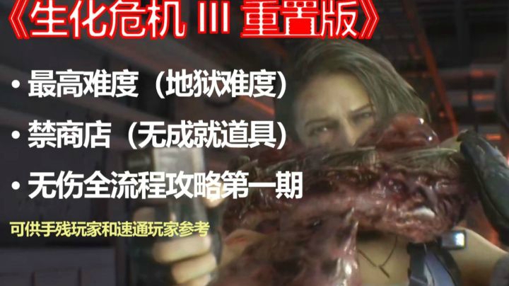 【子御】妹子玩家《生化危机3重置版》最高难度（地狱难度）
