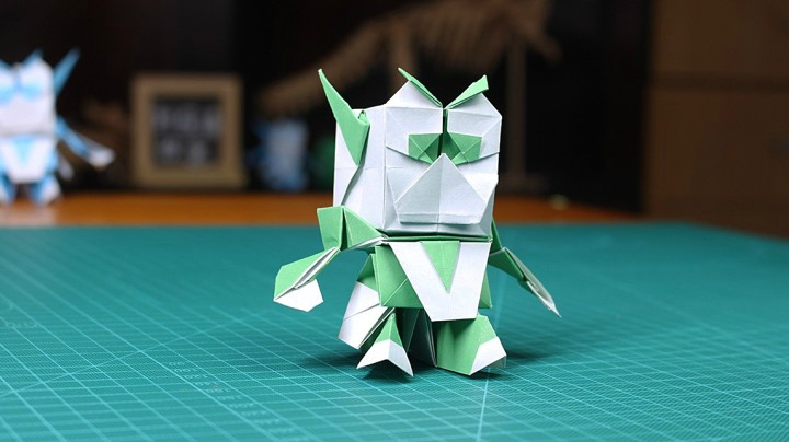 酷酷的折纸方头机器人,是不是比买来的模型更好看?