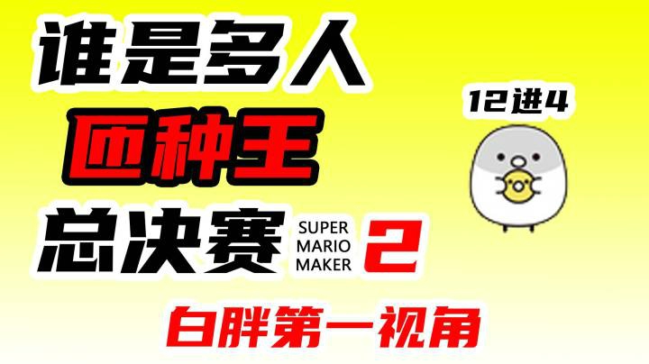【谁是多人闸总王】白胖总决赛（12进4）第一视角《马里奥制造2》