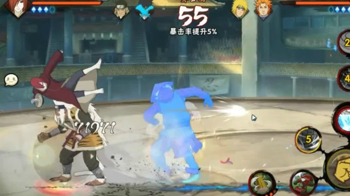 火影忍者秋风，五尾闪光男：普攻躲大招对面都傻了！