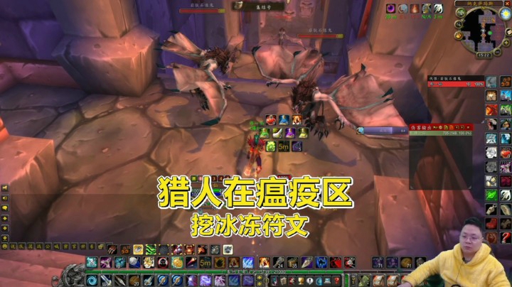 魔兽世界怀旧服：开猎人去瘟疫区，挖冰冻符文！太简单了