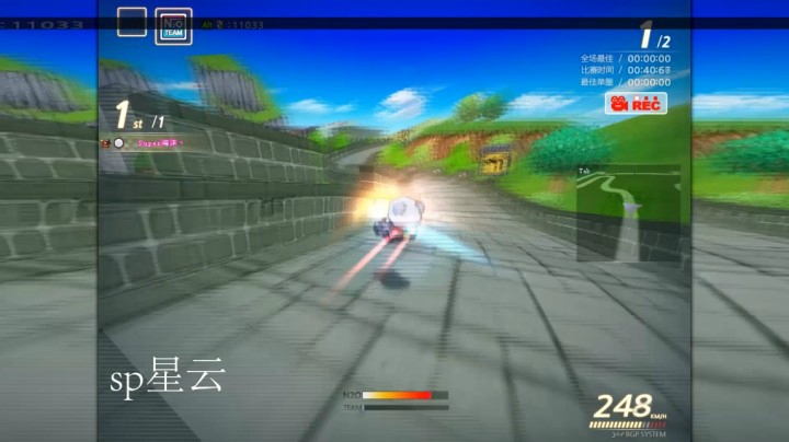 跑跑卡丁车曾经的王者车黑骑士Z7，组队城镇万里长城，接近L2的SR成绩