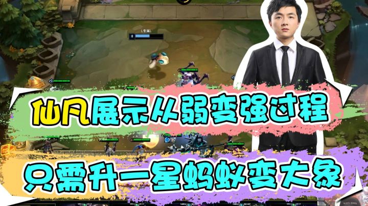 云顶之弈仙凡：仙凡展示从弱变强过程，只需升一星蚂蚁变大象