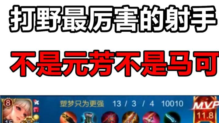 【王者荣耀塑梦】打野最厉害的射手，不是元芳不是马可