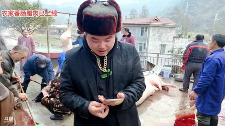 我在斗鱼看深山大咖直播美食