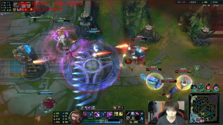 【2020-12-20 22点场】祈风1v9：国服第一VN！一个打八百多个！