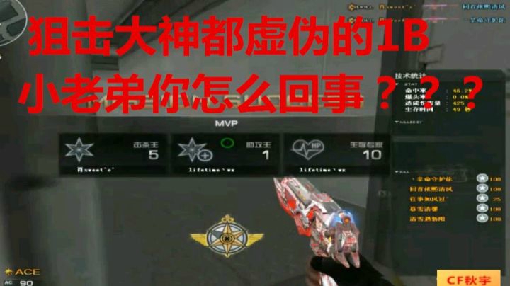 CF准到犯规的狙击大神，对手被打的想报警