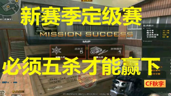 CF新赛季排位扎心定级注定要五杀的男人