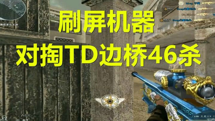 穿越火线：TD边桥UP46杀刷屏机器