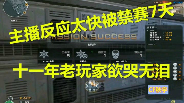 CF主播排位反应太快被系统制裁禁赛7天