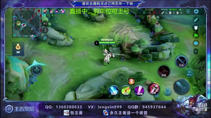 【2020-12-21 17点场】冷心心是个萌妹：五国服打野带粉收徒
