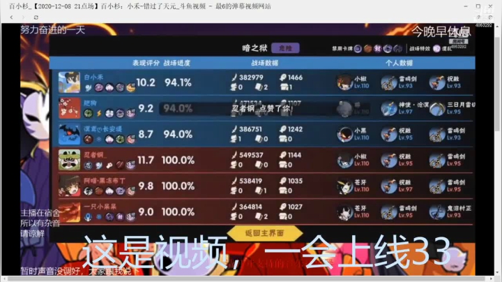 【2020-12-13 16点场】百小杉：小禾-冲向胜利