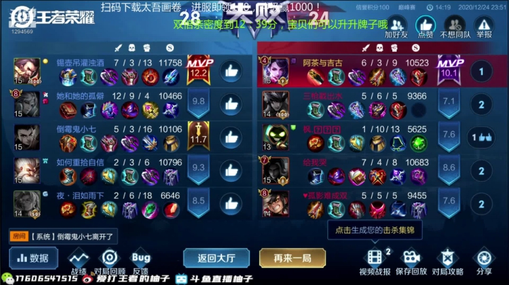 【2020-12-24 23点场】毕竟是柚子：圣诞快乐！小伙伴！