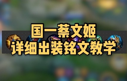 国一蔡文姬教你详细出装铭文教学！