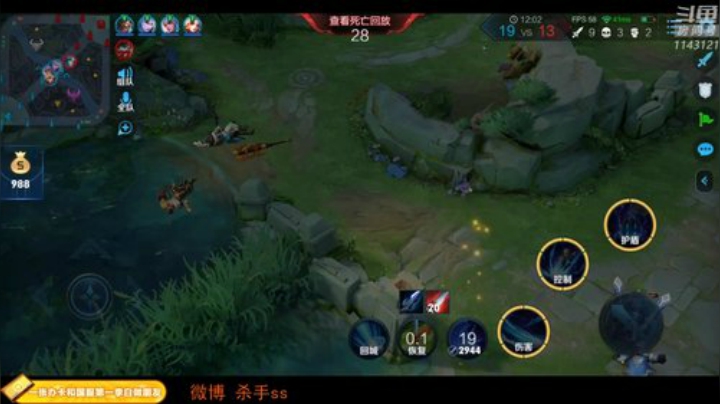 我在斗鱼看不可一世杀手直播王者荣耀