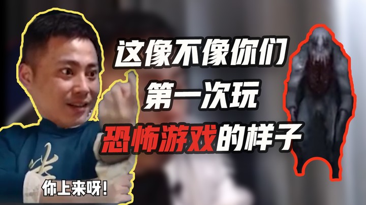 这像不像你们第一次玩恐怖游戏的样子