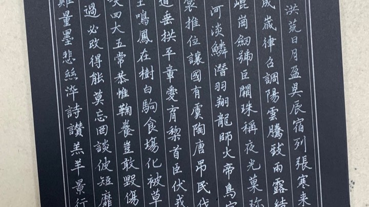 硬笔临写智永《千字文》