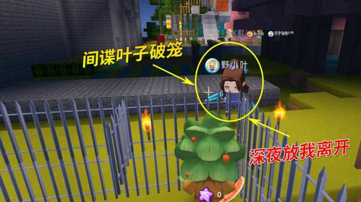 迷你世界荒岛求生62：墨墨逃出城被抓回，间谍叶子深夜助我逃脱