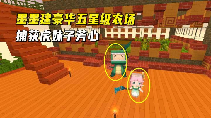 迷你世界荒岛二季67：墨渊半小时速建五星级农场，捕获萌虎妹芳心