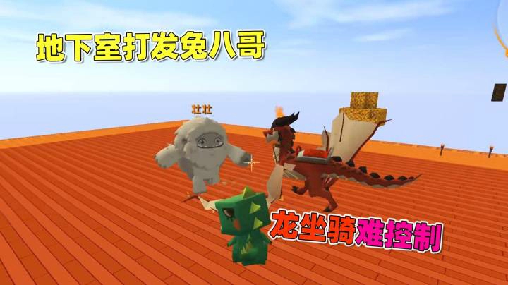 迷你世界荒岛二季90：用地下室打发兔八哥！龙坐骑傲娇难操控