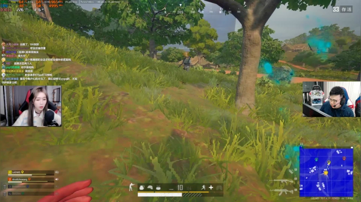 我在斗鱼看pigff直播绝地求生