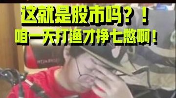 这就是股市吗？？！！！咱一天打渔才挣七憋啊！