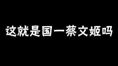 这就是国一蔡文姬吗？