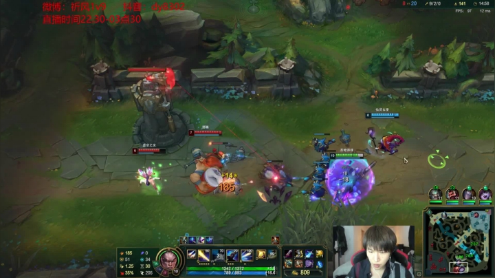 【2021-01-14 03点场】祈风1v9：国服第一VN！一个打八百多个！