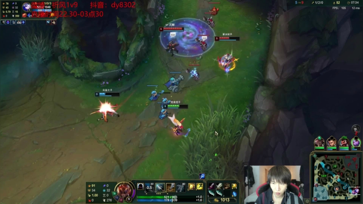 【2021-01-14 01点场】祈风1v9：国服第一VN！一个打八百多个！