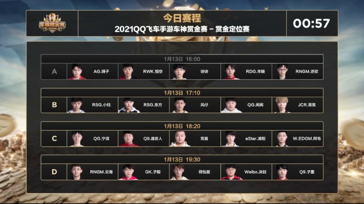 2021QQ飞车手游车神赏金赛-赏金定位赛-B组
