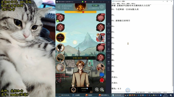 【2021-01-17 21点场】放飞自我的火柴：火柴：狼人杀职业选手教学