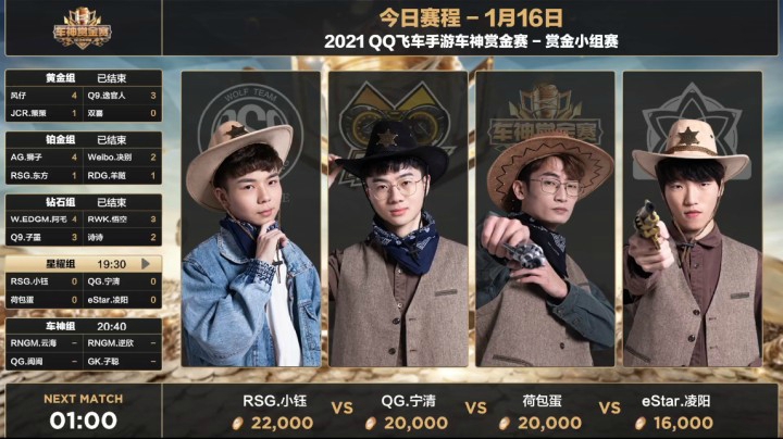 2021QQ飞车手游车神赏金赛-小组赛第二日-星耀组