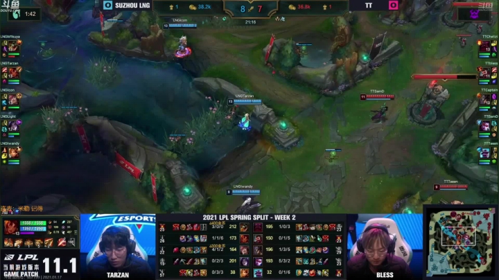 【2021-01-17 17点场】解说雨童：解说雨童：LPL二路解说