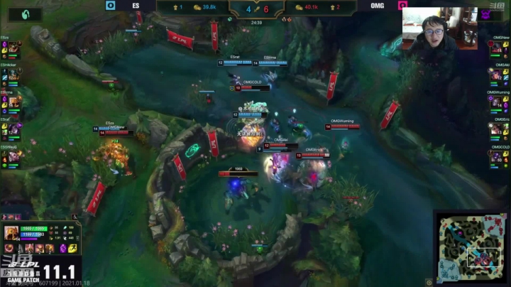 【2021-01-18 17点场】教练JoKer：17点OB解说OMG ES BLG V5