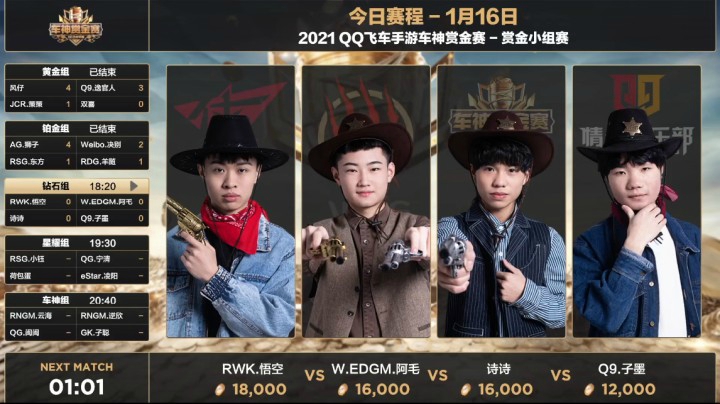 2021QQ飞车手游车神赏金赛-小组赛第二日-钻石组
