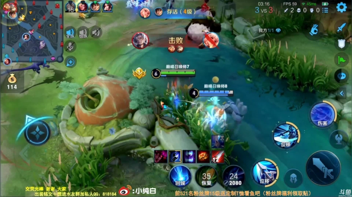 我在斗鱼看纯白直播王者荣耀