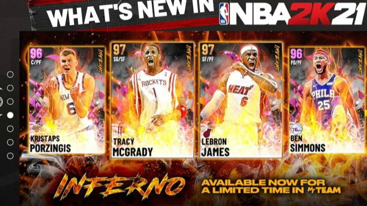 【乐天】NBA2K21梦幻球队MT 1月25日银河詹姆斯麦迪卡包锁卡评测