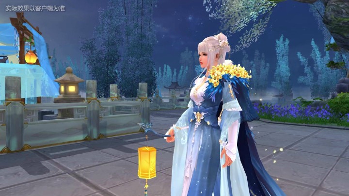 剑网3中秋披风，灯笼可以拿在手上啦