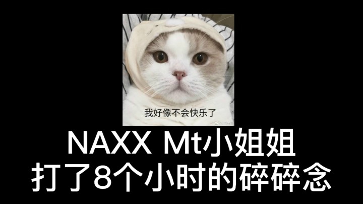 NAXX MT小姐姐打了8个小时的碎碎念