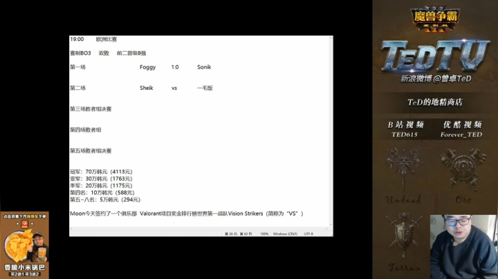 【TED出品】欧洲比赛D组 Foggy vs Sonik 操作碾压