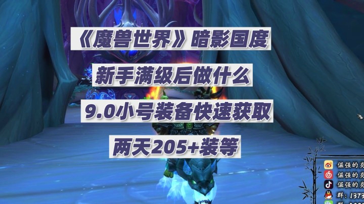 《魔兽世界》9.0 新手满级小号快速获取装备，两天内205装等 萌新满级后做什么，萌新指引