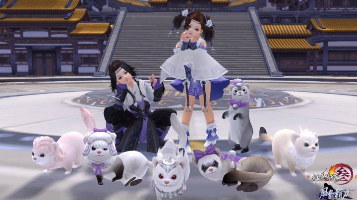 《剑网3》霸刀闪电貂叼叼叼 游泳攀爬惹人爱 快来霸霸怀里