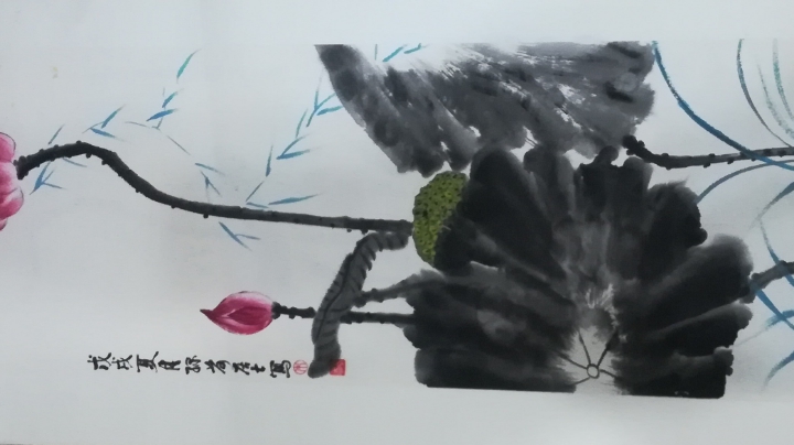 荷塘呜翠