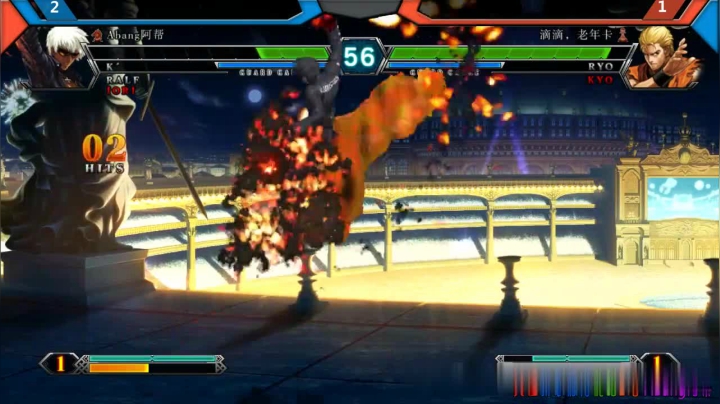 拳皇KOF13 抢5约战三万场经验的大佬 四只狗